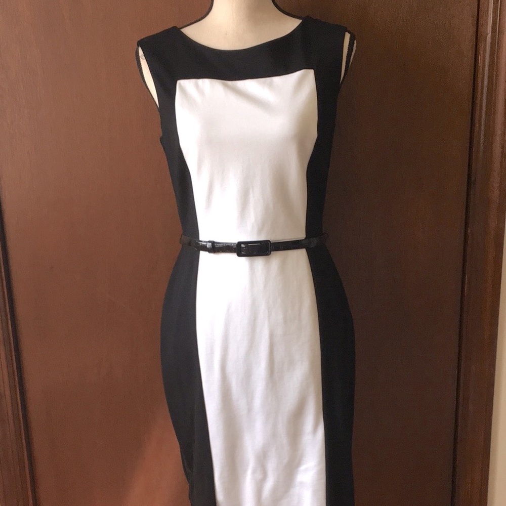 NWT WHBM Color Block Sleeveless Midi Dress